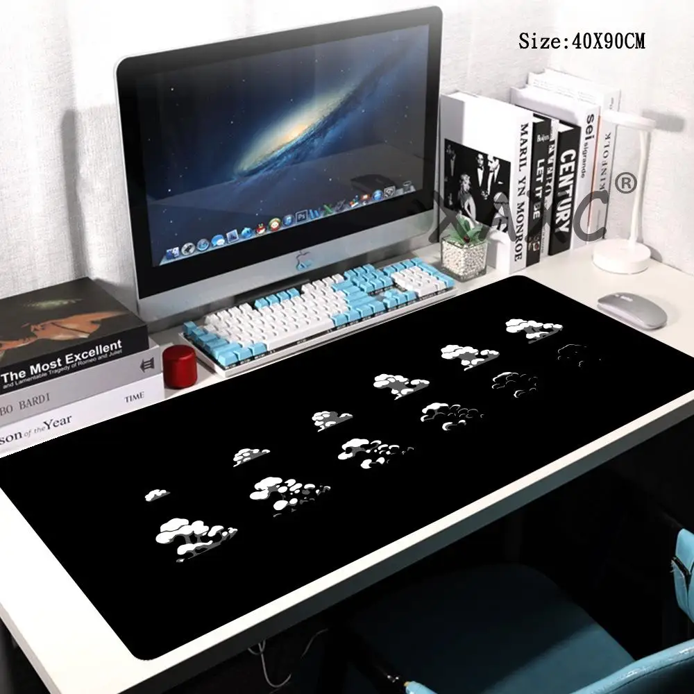 HYBXAXC Japanese Clouds Mouse Pad Kawaii Black Desk Mat Carpet Large Gaming Mousepad Non-Slip Rubber Laptop Computer Accessories
HYBXAXC Japanese Clouds Mouse Pad Kawaii Black Desk Mat Carpet Large Gaming Mousepad Non-Slip Rubber Laptop Computer Accessories
