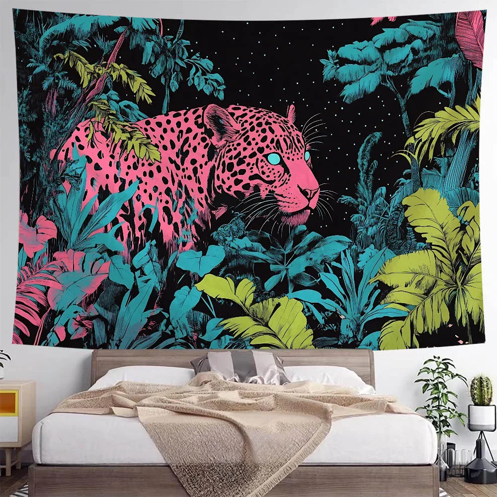 Jungle leopard tapestry retro animal art decoration wall hanging cloth hippie home, bedroom, living room background poster
Jungle leopard tapestry retro animal art decoration wall hanging cloth hippie home, bedroom, living room background poster