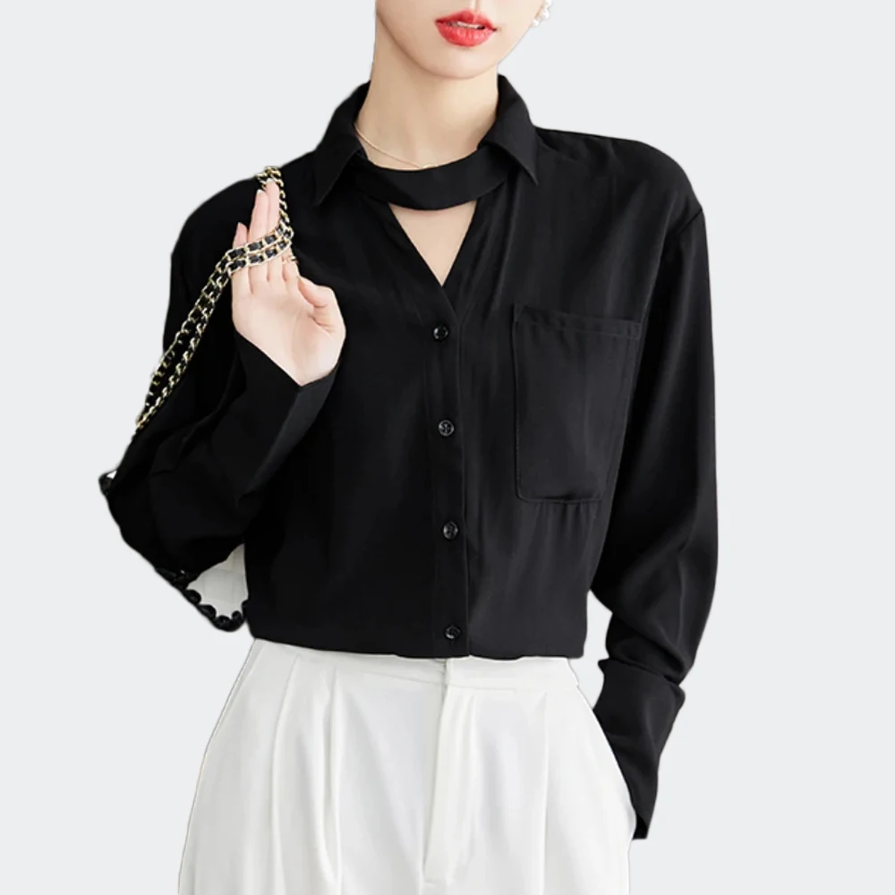 Women Blouse and Shirts Vintage Office Lady Formal Tops Long Sleeve Slim Black Chiffon Shirts Female Fashion Streetwear Clothing
Women Blouse and Shirts Vintage Office Lady Formal Tops Long Sleeve Slim Black Chiffon Shirts Female Fashion Streetwear Clothing