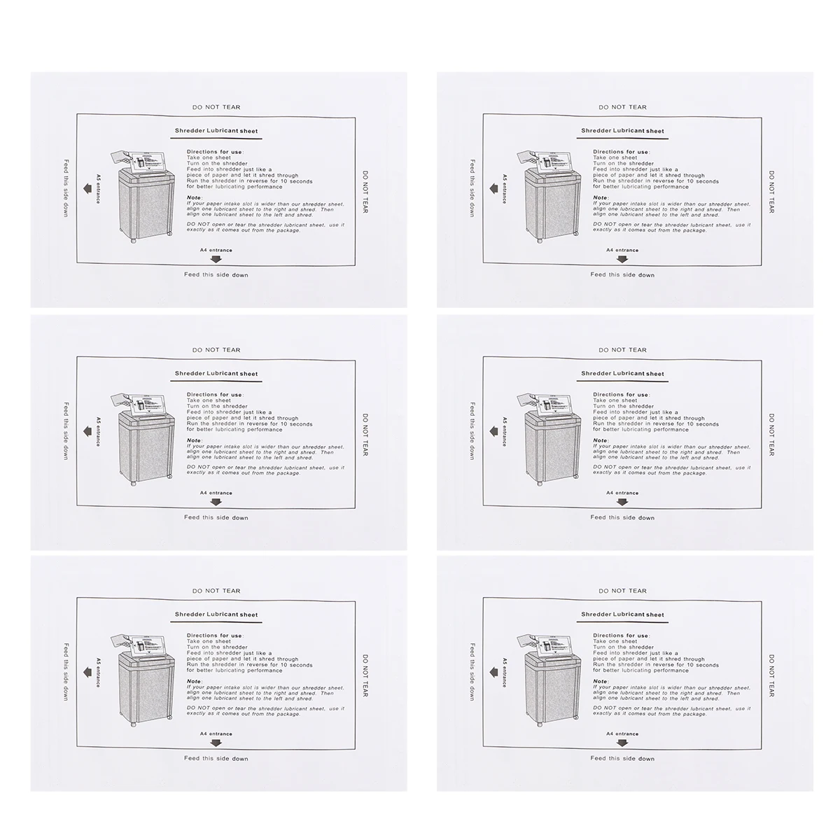 8Pcs Shredder Lubricating Oil Portable Paper Type Lubricating Oil Package Lubricating Oil Paper(As Shown)
8Pcs Shredder Lubricating Oil Portable Paper Type Lubricating Oil Package Lubricating Oil Paper(As Shown)