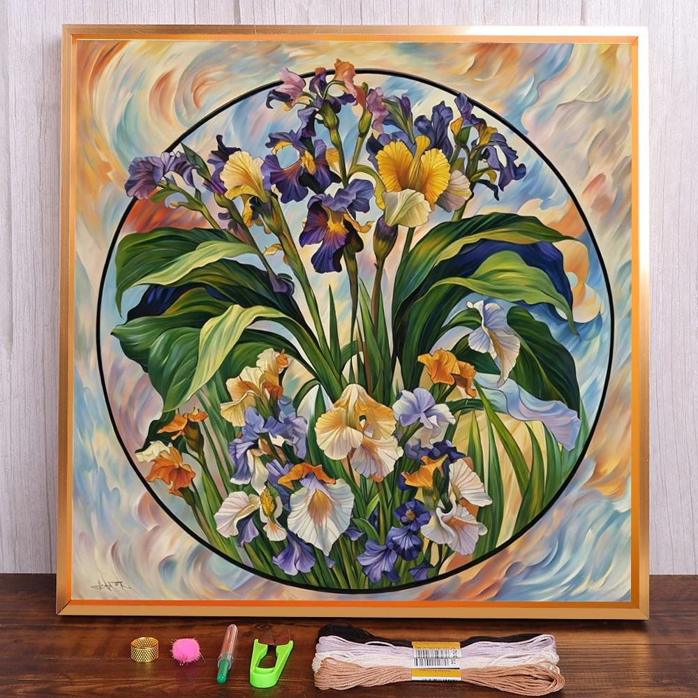 Flower Iris Printed Water-Soluble Canvas Cross Stitch Kit Embroidery Handicraft Painting Sewing Handiwork Jewelry Package Sales
Flower Iris Printed Water-Soluble Canvas Cross Stitch Kit Embroidery Handicraft Painting Sewing Handiwork Jewelry Package Sales