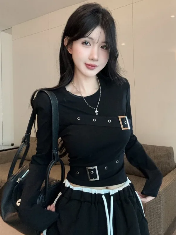 Hong Kong Style Long Sleeve Slim Fit round Neck T-Shirt Base Layer Shirt Fashionable Versatile Korean Design Hot Girl Autumn ...
Hong Kong Style Long Sleeve Slim Fit round Neck T-Shirt Base Layer Shirt Fashionable Versatile Korean Design Hot Girl Autumn ...