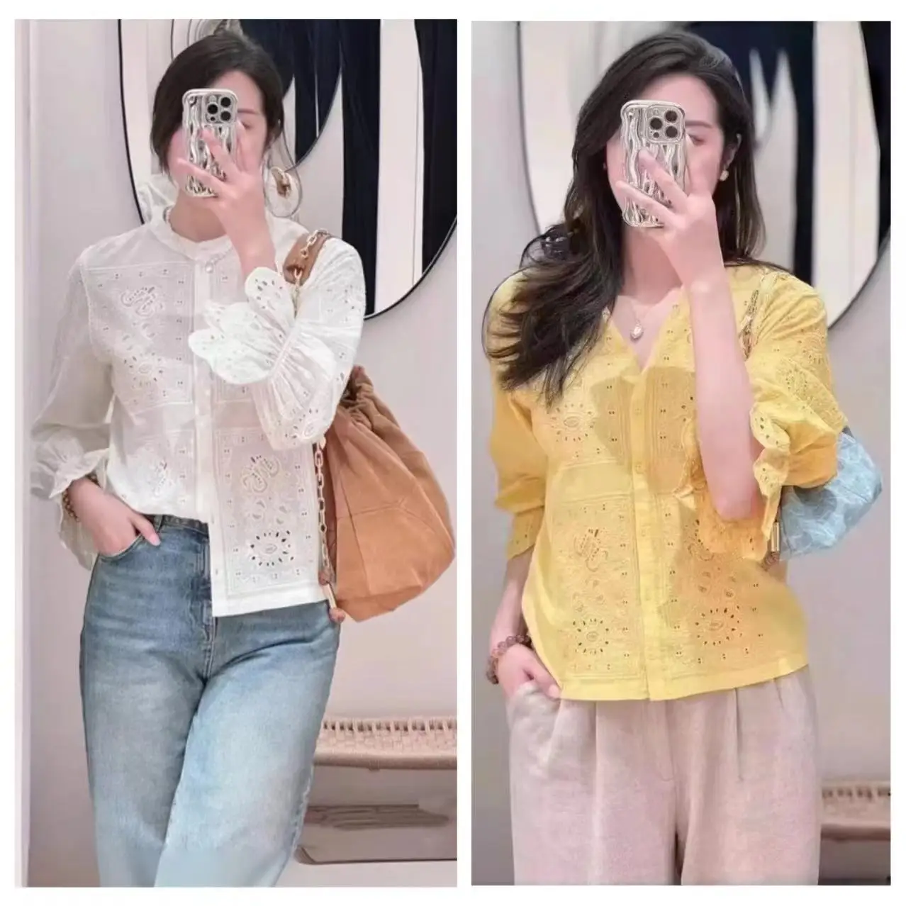 Paris Bas Sweet Beautiful Cotton Petal Bell Sleeve Embroidered Shirt French Style Straight Cut Long Sleeve round Neck Women's...
Paris Bas Sweet Beautiful Cotton Petal Bell Sleeve Embroidered Shirt French Style Straight Cut Long Sleeve round Neck Women's...