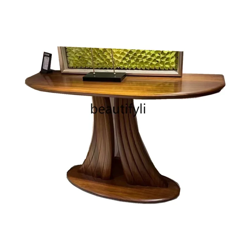 l New Chinese-style ebony wooden bar table, modern simple entrance door end view table, all solid wood entrance table
l New Chinese-style ebony wooden bar table, modern simple entrance door end view table, all solid wood entrance table