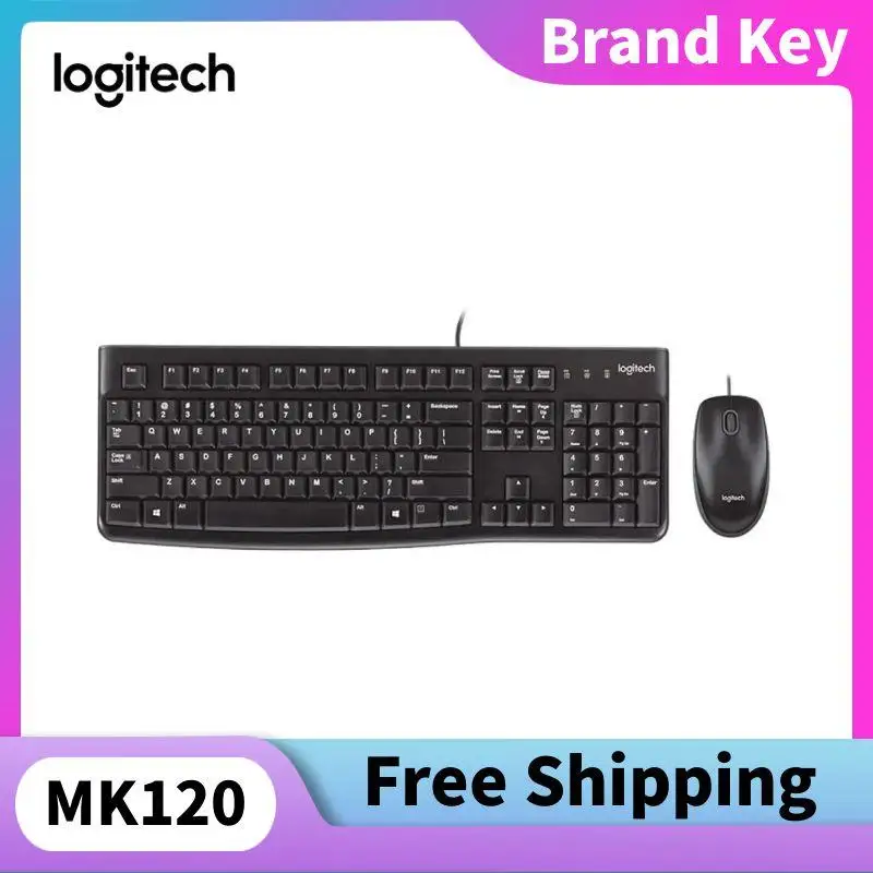 Набор проводной клавиатуры и мыши Logitech MK120, брызгозащищенная, водостойкая, дизайнерская, эргономичная, проводная игровая клавиатура, аксессуары для мыши
Набор проводной клавиатуры и мыши Logitech MK120, брызгозащищенная, водостойкая, дизайнерская, эргономичная, проводная игровая клавиатура, аксессуары для мыши