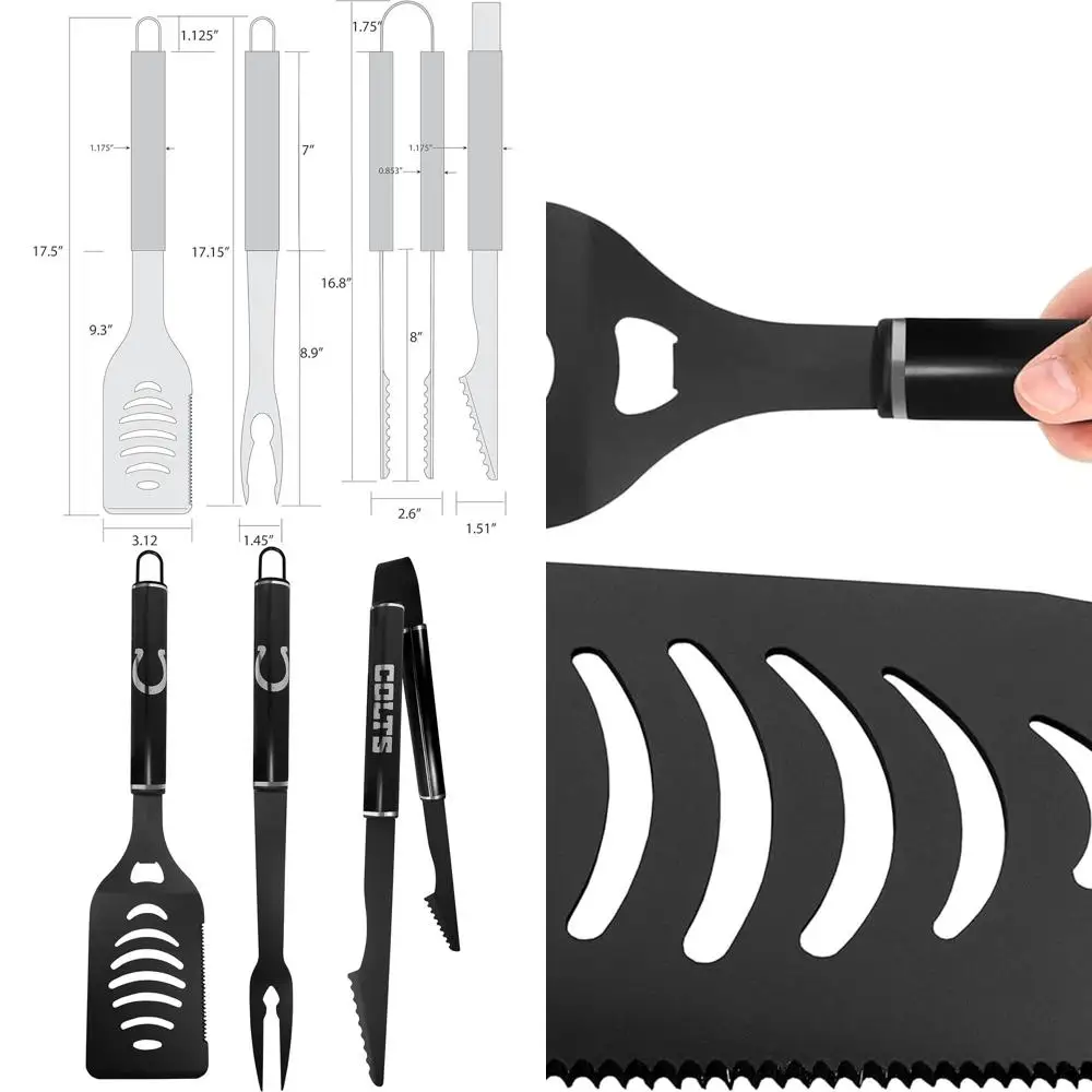Black Indianapolis Colts 3-Piece Monochromatic BBQ Tool Set
Black Indianapolis Colts 3-Piece Monochromatic BBQ Tool Set