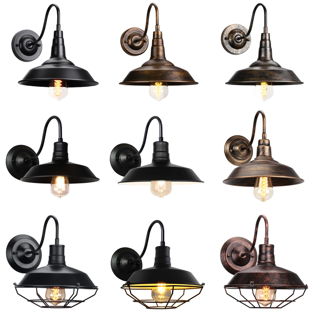 Vintage Loft Wall Lamps American Lampshade Indoor LED E27 Wall Sconce Retro Industrial Wall Lights Bedroom Bedside Lamp Fixtures
Vintage Loft Wall Lamps American Lampshade Indoor LED E27 Wall Sconce Retro Industrial Wall Lights Bedroom Bedside Lamp Fixtures