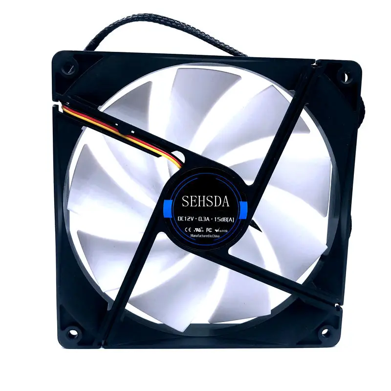 slient quiet low noise 140mm cooling fan 140*140*25mm DC12V 0.30A(rated 0.18A) 880RPM 15DBA axial computer pc case cooler
slient quiet low noise 140mm cooling fan 140*140*25mm DC12V 0.30A(rated 0.18A) 880RPM 15DBA axial computer pc case cooler