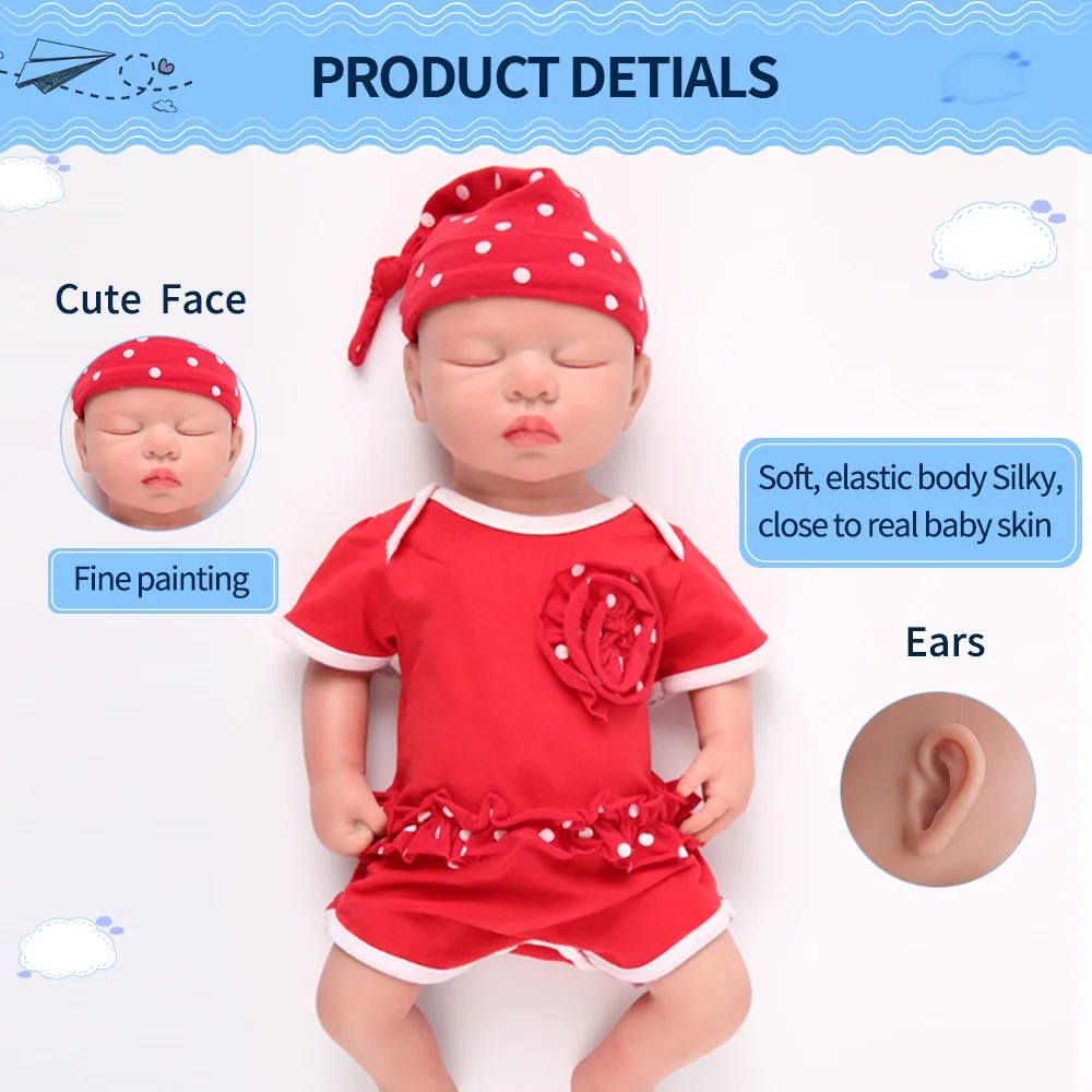 46cm Silicone Rebirth Doll Colorful Simulation Baby Doll Cross border Supply Children's Festival Gift Children's Growth Playmate
46cm Silicone Rebirth Doll Colorful Simulation Baby Doll Cross border Supply Children's Festival Gift Children's Growth Playmate