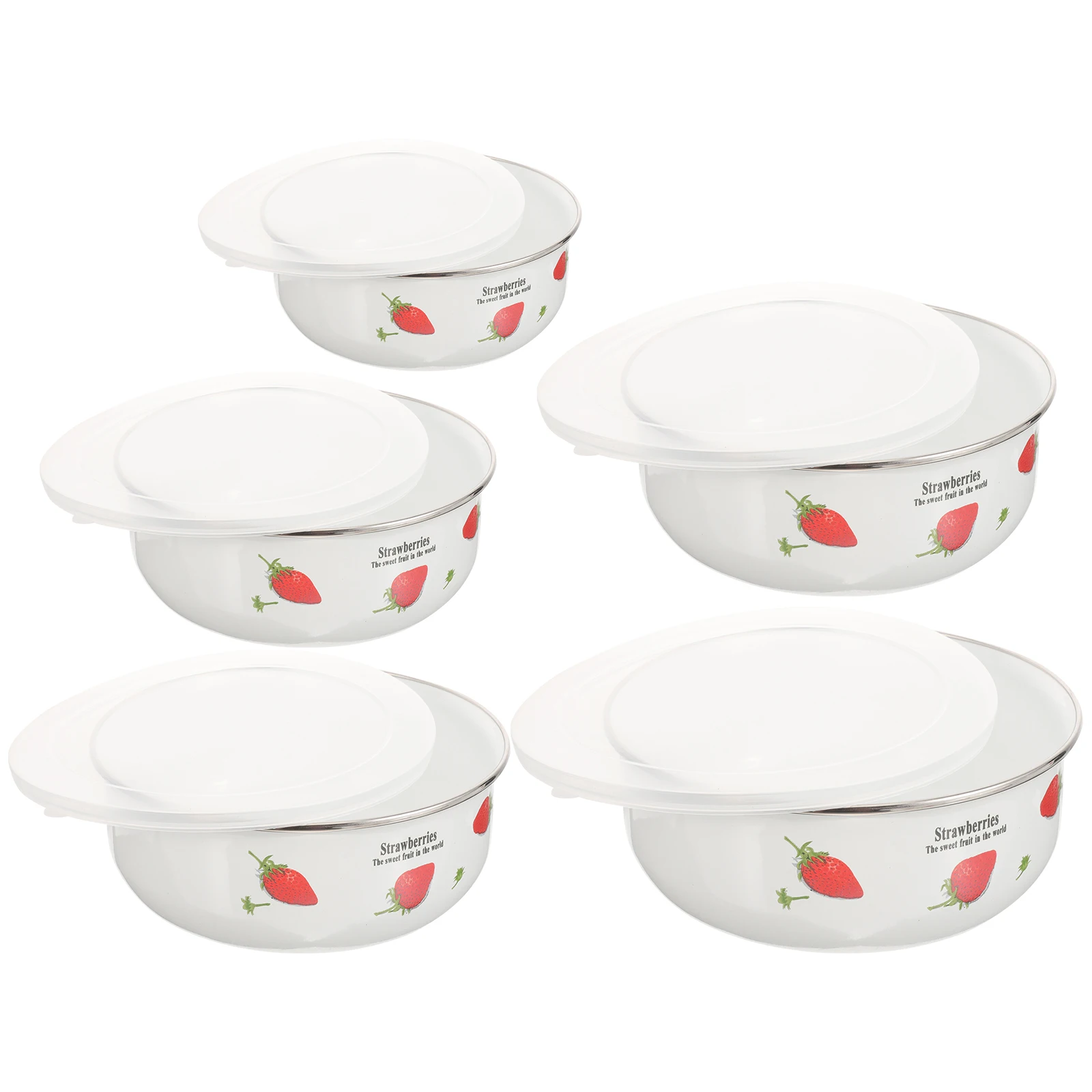Thick Bottom Enamel Fresh-Keeping Bowls With Lid Stackable Food Storage Container Retro Enamelware Salad Bowl Fruit Soup Bowl
Thick Bottom Enamel Fresh-Keeping Bowls With Lid Stackable Food Storage Container Retro Enamelware Salad Bowl Fruit Soup Bowl
