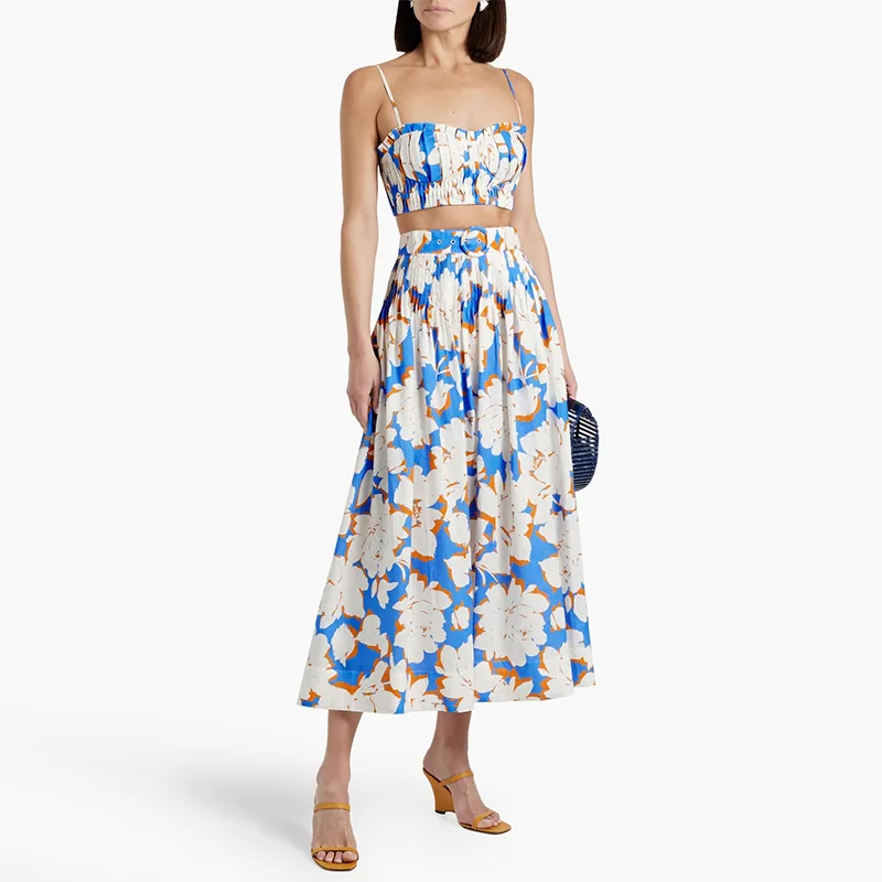 Fashionable Vacation Style Outfit 2025Summer New Printed Tube Top+High Waist Pleated Skirt Two Piece Set
Fashionable Vacation Style Outfit 2025Summer New Printed Tube Top+High Waist Pleated Skirt Two Piece Set