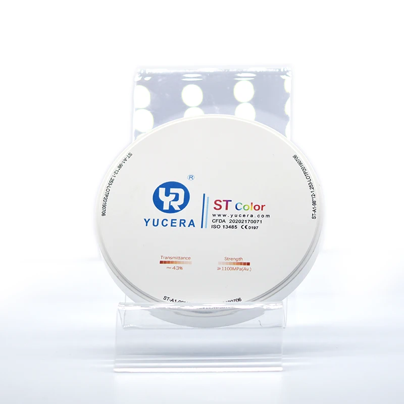 YUCERA 98mmx18mm Dental Zirconia Disc Zircon Block Dental Materials Factory Supply Dental
YUCERA 98mmx18mm Dental Zirconia Disc Zircon Block Dental Materials Factory Supply Dental