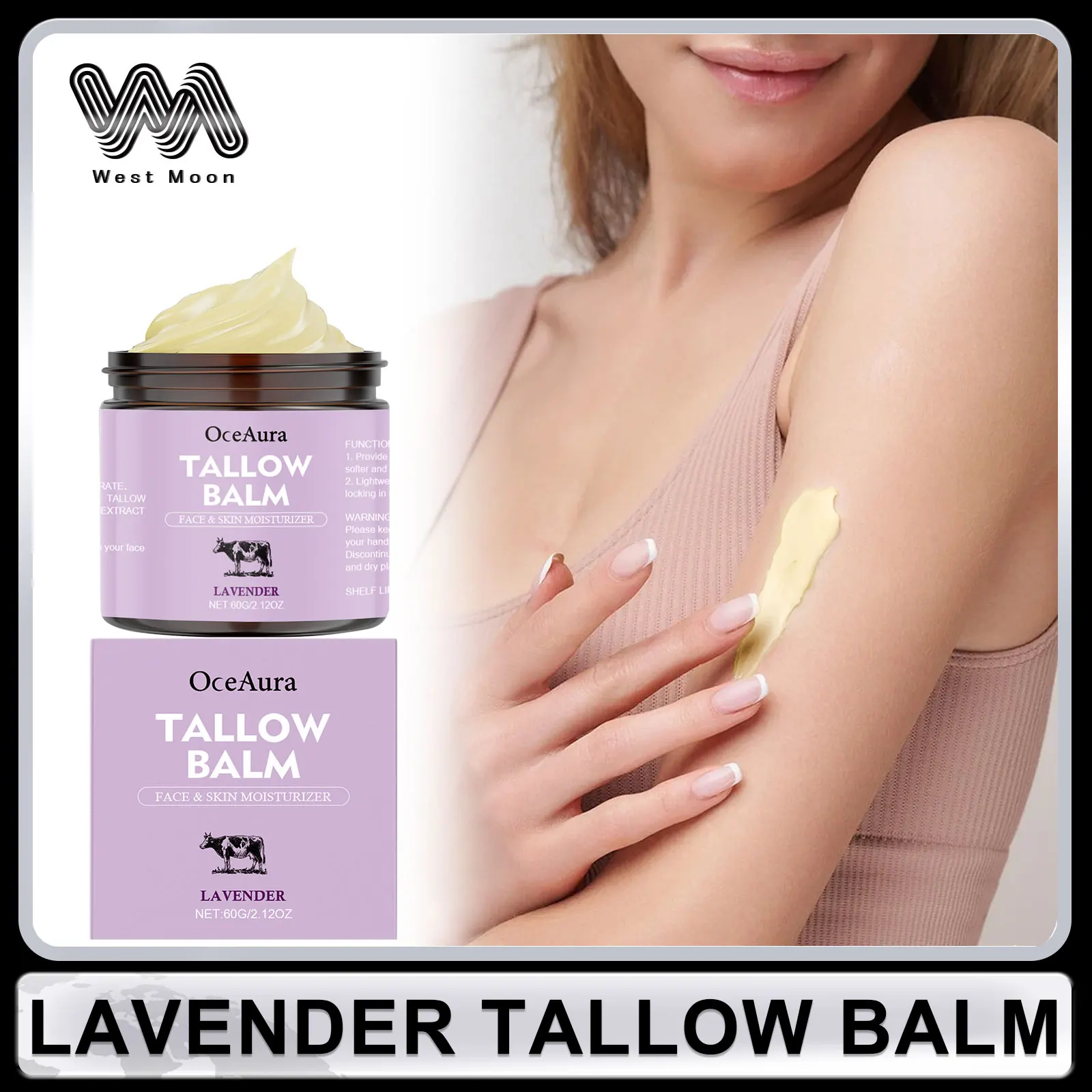 Lavender Tallow Balm Relieve Dryness Increase Skin Elasticity Repair Damaged Skin Reduce Redness Moisturizing Skin Care Products
Lavender Tallow Balm Relieve Dryness Increase Skin Elasticity Repair Damaged Skin Reduce Redness Moisturizing Skin Care Products
