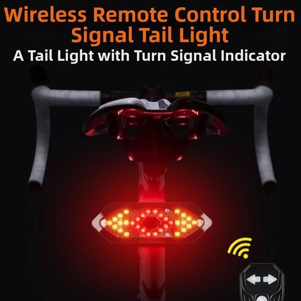 Wireless Remote Control Bicycle Turn Signal Light Turn Signal Function Waterproof Bike Tail Lights USB Rechargeable Rear Light
Wireless Remote Control Bicycle Turn Signal Light Turn Signal Function Waterproof Bike Tail Lights USB Rechargeable Rear Light