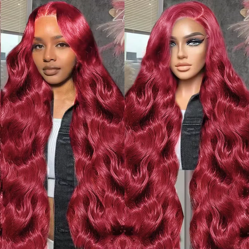 200 Density 99J Burgundy 13X4 HD Lace Front Wig 13X6 Body Wave Human Hair Wig HD Lace Frontal Wigs Brazilian Hair Wigs For Women
200 Density 99J Burgundy 13X4 HD Lace Front Wig 13X6 Body Wave Human Hair Wig HD Lace Frontal Wigs Brazilian Hair Wigs For Women