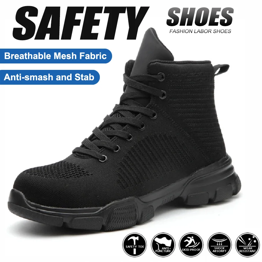 Steel Toe Men's Boots Indestructible Anti-Smash Anti-Puncture Work Boots Comfortable Breathable Men's Tactical Boots
Steel Toe Men's Boots Indestructible Anti-Smash Anti-Puncture Work Boots Comfortable Breathable Men's Tactical Boots
