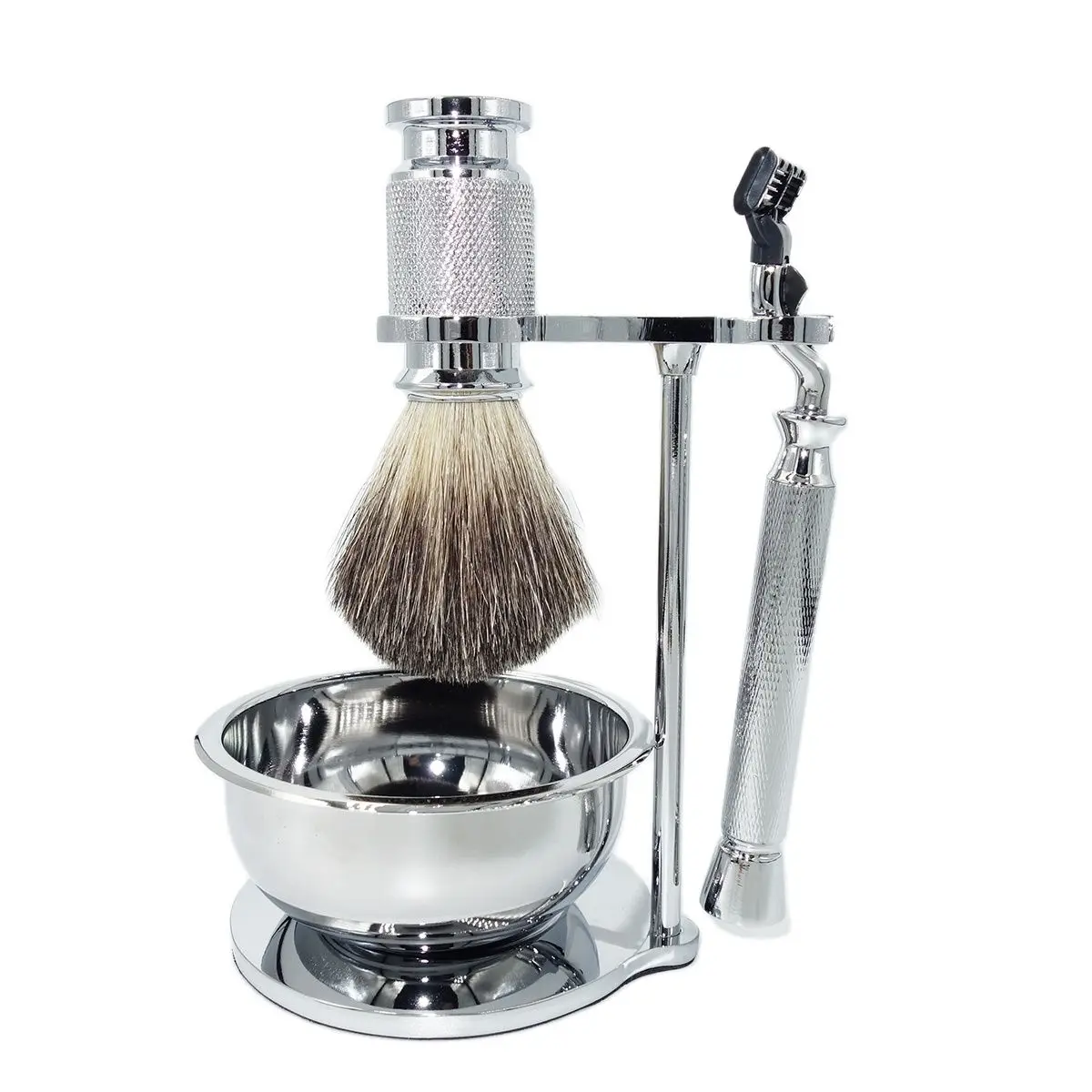 iRAZOR Classic Men's Safety Razor Wet Shaving Kit with Pure Badger Hair Brush - Ideal Father's Day Gift
iRAZOR Classic Men's Safety Razor Wet Shaving Kit with Pure Badger Hair Brush - Ideal Father's Day Gift