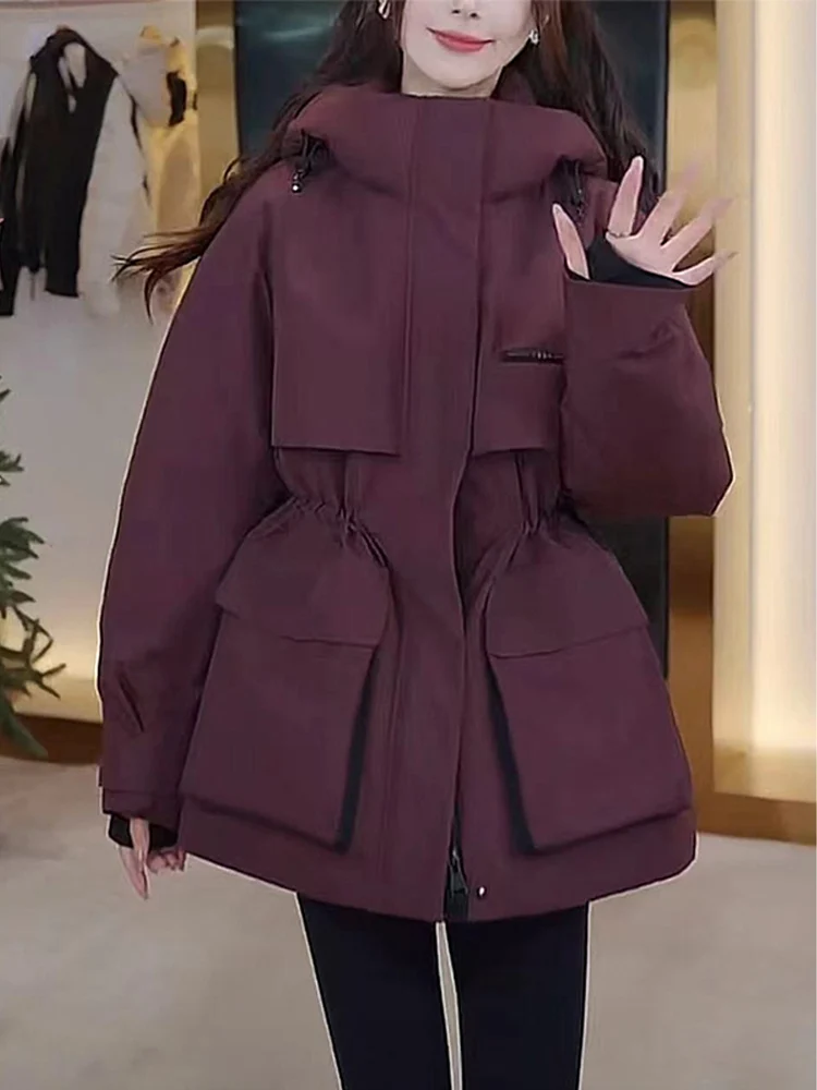 Winter New Arrival Women's Cotton Jacket Coat Loose Fit Warm Mid-Length Hooded Parka Commute Style Polyester Fabric Long Sleeve
Winter New Arrival Women's Cotton Jacket Coat Loose Fit Warm Mid-Length Hooded Parka Commute Style Polyester Fabric Long Sleeve