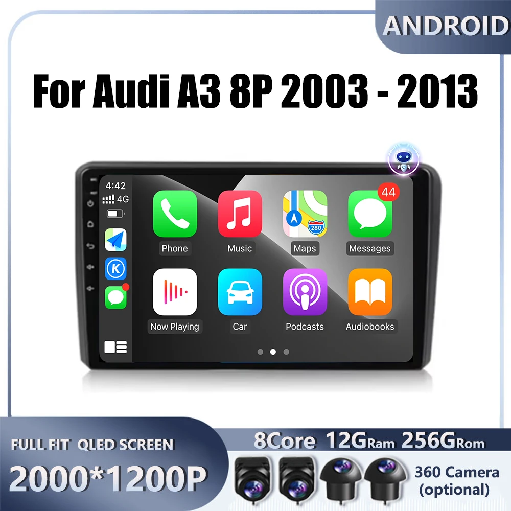 9 "4G ОС Android для Audi A3 8P 2003 2004 2005-2013 Автомобильный радиоприемник Стерео Мультимедийное видео GPS-навигационный плеер QLED экран BT 5.0
9 "4G ОС Android для Audi A3 8P 2003 2004 2005-2013 Автомобильный радиоприемник Стерео Мультимедийное видео GPS-навигационный плеер QLED экран BT 5.0