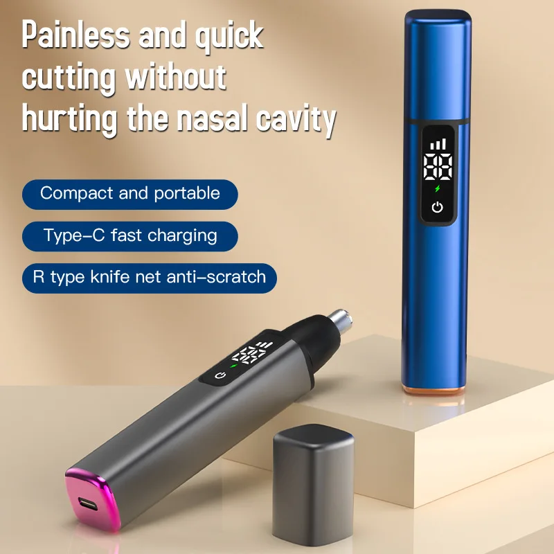 USB rechargeable nose and ear hair trimmer LED digital display men's and women's nose hair trimmer electric nose hair razor
USB rechargeable nose and ear hair trimmer LED digital display men's and women's nose hair trimmer electric nose hair razor