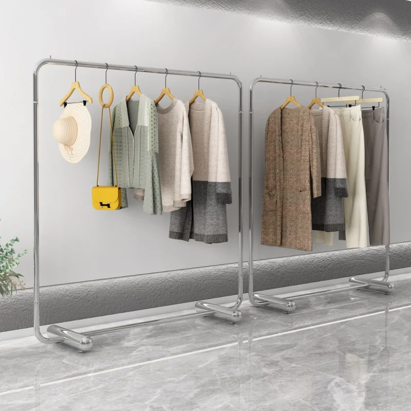 Customized. Internet Celebrity Clothing Store Stainless Steel Display Stand Display Rack Clothes Rack Side Hanging Children's Cl
Customized. Internet Celebrity Clothing Store Stainless Steel Display Stand Display Rack Clothes Rack Side Hanging Children's Cl