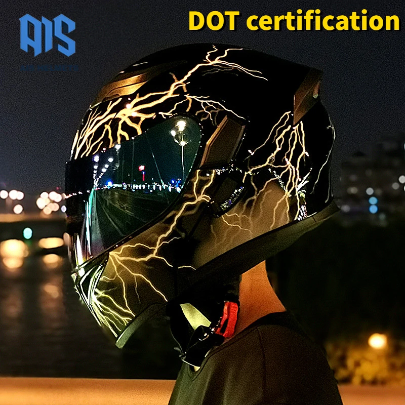 AIS Outdoor Motorcycle Helmet Off Road Motorcycle Riding Helmet Racing Helmet for Men and Women DOT Certification
AIS Outdoor Motorcycle Helmet Off Road Motorcycle Riding Helmet Racing Helmet for Men and Women DOT Certification