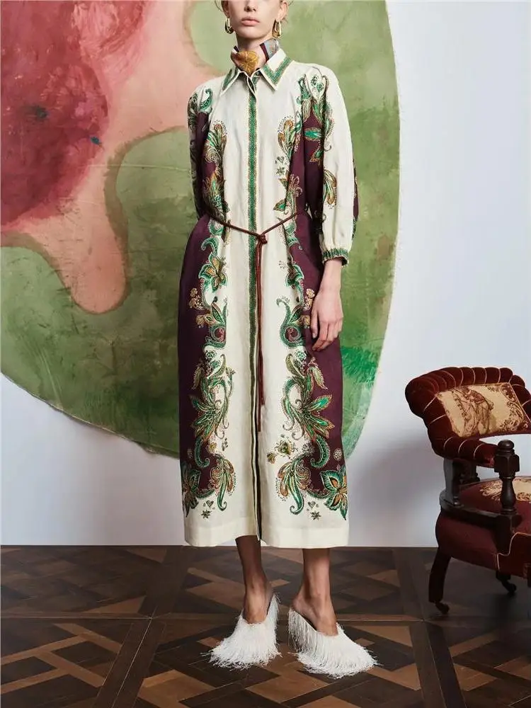 Elegant Casual Stand Collar Open Cardigan Belted Lin Slim High Waist Knee-Length Dress Long Skirt Dress Cleanfit Style Lanter...
Elegant Casual Stand Collar Open Cardigan Belted Lin Slim High Waist Knee-Length Dress Long Skirt Dress Cleanfit Style Lanter...