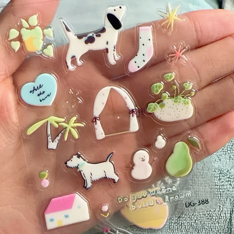 Cute Cartoon Spring Puppy 3D Relief Sticker Thick Jelly Waterproof Epoxy resin Decal for Phone Cases Laptops Girl DIY Decoration
Cute Cartoon Spring Puppy 3D Relief Sticker Thick Jelly Waterproof Epoxy resin Decal for Phone Cases Laptops Girl DIY Decoration