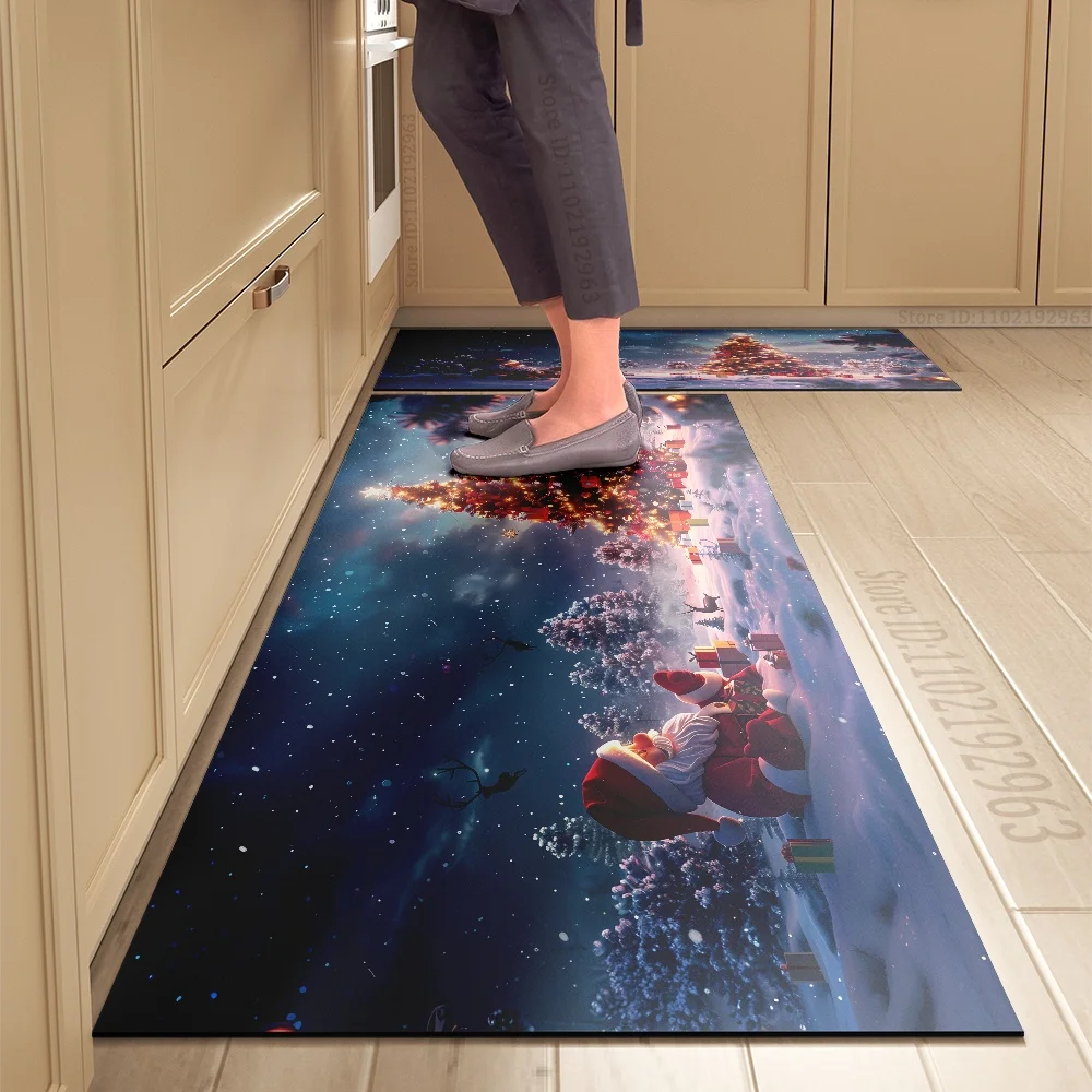 Kitchen Carpet Christmas Floor Mat Washable Anti Slip Entrance DoorMat Bedroom Living Room Long Bedside Area Hallway Soft Rug
Kitchen Carpet Christmas Floor Mat Washable Anti Slip Entrance DoorMat Bedroom Living Room Long Bedside Area Hallway Soft Rug