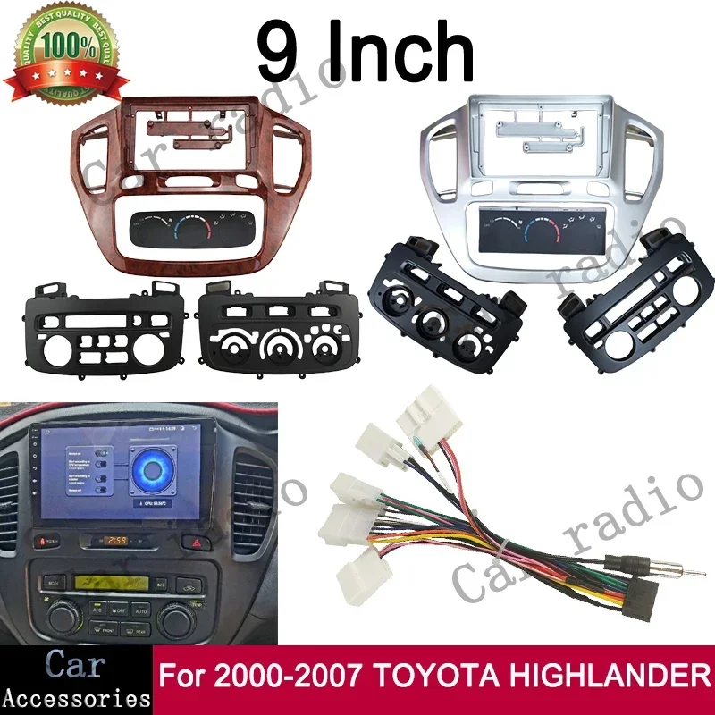 CRM 9 Inch For 2000-2007 TOYOTA HIGHLANDER Frame Car Radio Stereo Frame Android Player Head Unit Fascia Panel Dash Board Cover
CRM 9 Inch For 2000-2007 TOYOTA HIGHLANDER Frame Car Radio Stereo Frame Android Player Head Unit Fascia Panel Dash Board Cover