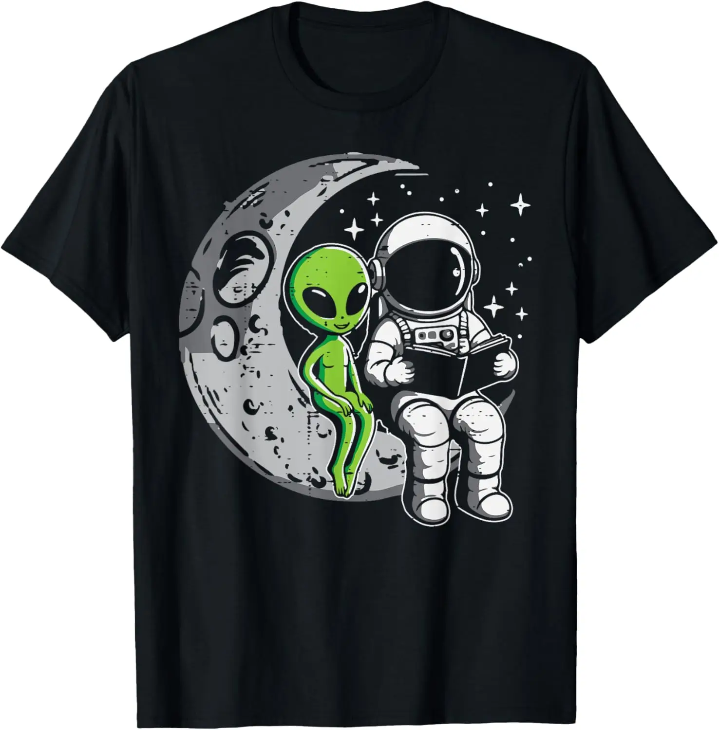 Astronaut Reading Book To Alien Moon Space Women Kids Men T-Shirt Short Sleeve Tee Streetwear Individuality Ropa Hombre
Astronaut Reading Book To Alien Moon Space Women Kids Men T-Shirt Short Sleeve Tee Streetwear Individuality Ropa Hombre