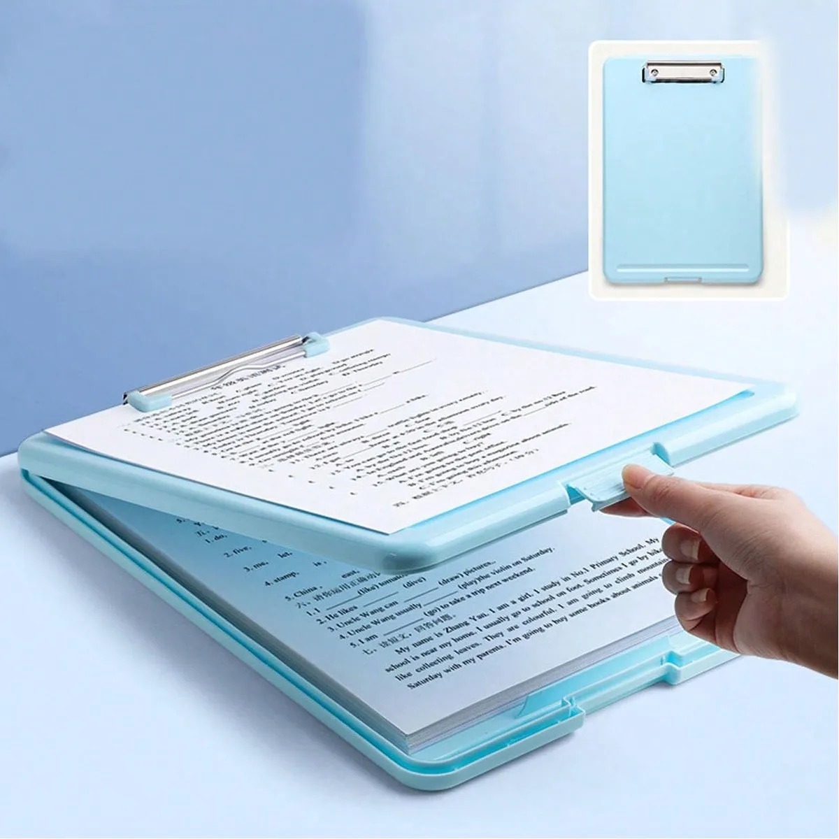 1 Plastic Multifunctional Writing Pad, Test Paper Storage Box Folder
1 Plastic Multifunctional Writing Pad, Test Paper Storage Box Folder