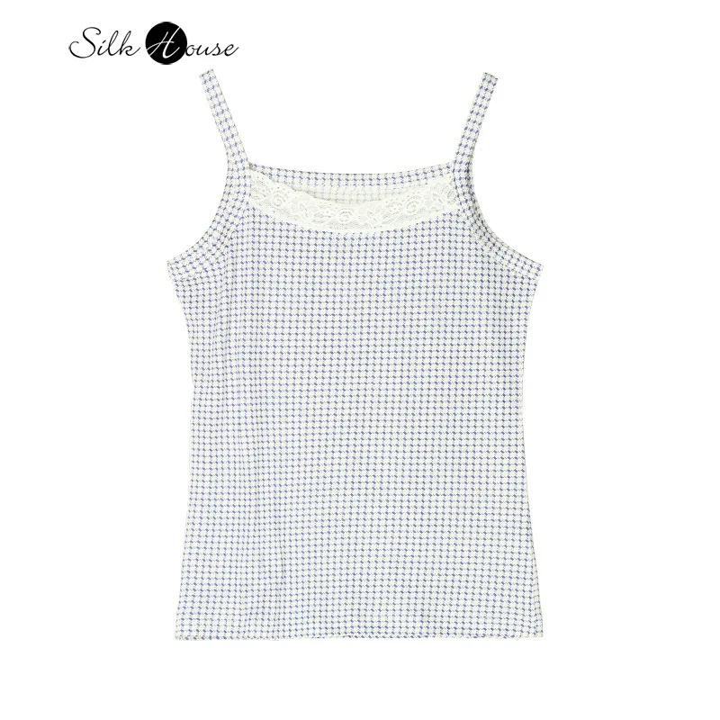 Woman Clothing 50% Natural Mulberry Silk and 50% Linen Interior Base Layer Knitted Lace Sleeveless Print Small Suspender
Woman Clothing 50% Natural Mulberry Silk and 50% Linen Interior Base Layer Knitted Lace Sleeveless Print Small Suspender