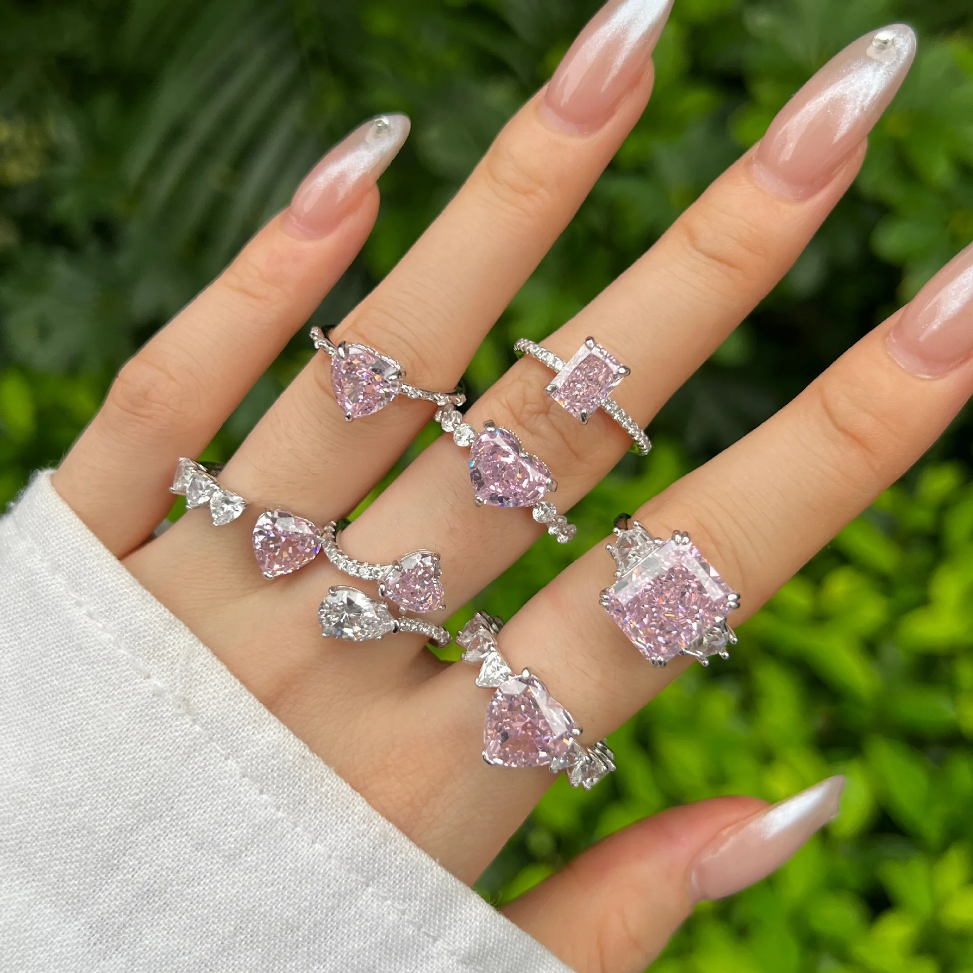 Wedding Jewelry Square Ring 925 Sterling Silver Engagement Emerald Cut Diamond Rings for Women
Wedding Jewelry Square Ring 925 Sterling Silver Engagement Emerald Cut Diamond Rings for Women