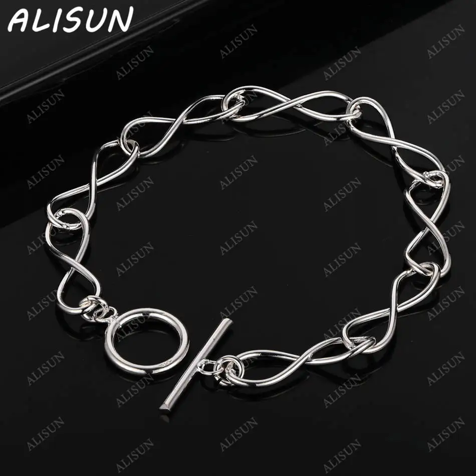 ALISUN 925 Sterling Silver Bracelets For Women Charm Trend Birthday Gifts Fashion Party Fine Jewelry
ALISUN 925 Sterling Silver Bracelets For Women Charm Trend Birthday Gifts Fashion Party Fine Jewelry