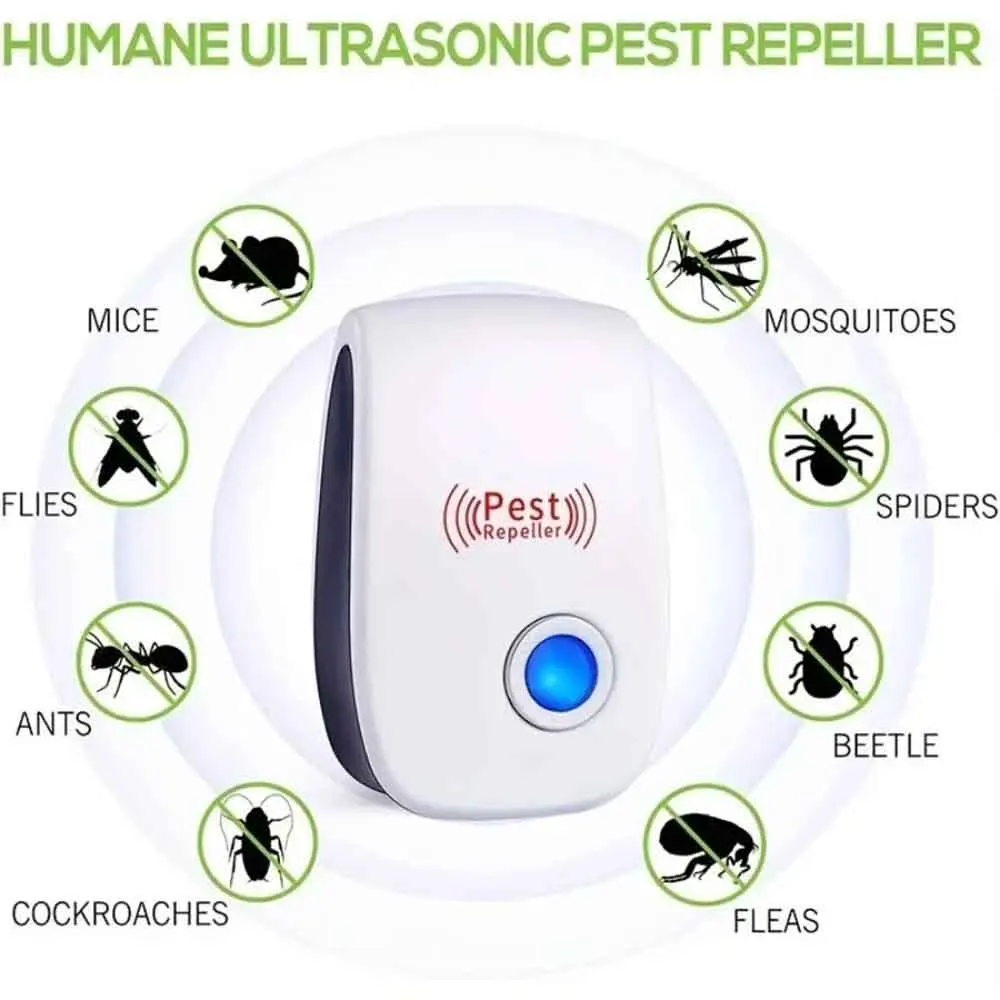 Ultrasonic Pest Repeller 360° Indoor Electronic Pest Repellent EU US UK Plug Efficient Controls Spiders Insects For Home Office
Ultrasonic Pest Repeller 360° Indoor Electronic Pest Repellent EU US UK Plug Efficient Controls Spiders Insects For Home Office