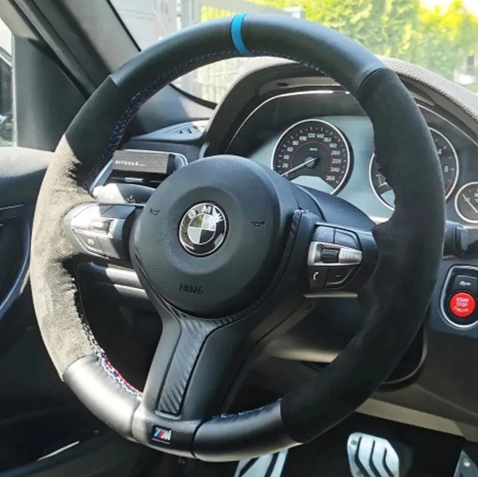Hand Sewing Car Steering Wheel Cover For BMW (M Sport) 2 Series F22 F23 F45 F46 X4 F26 X5 F15 X6 F16 Genuine Leather Accessories
Hand Sewing Car Steering Wheel Cover For BMW (M Sport) 2 Series F22 F23 F45 F46 X4 F26 X5 F15 X6 F16 Genuine Leather Accessories