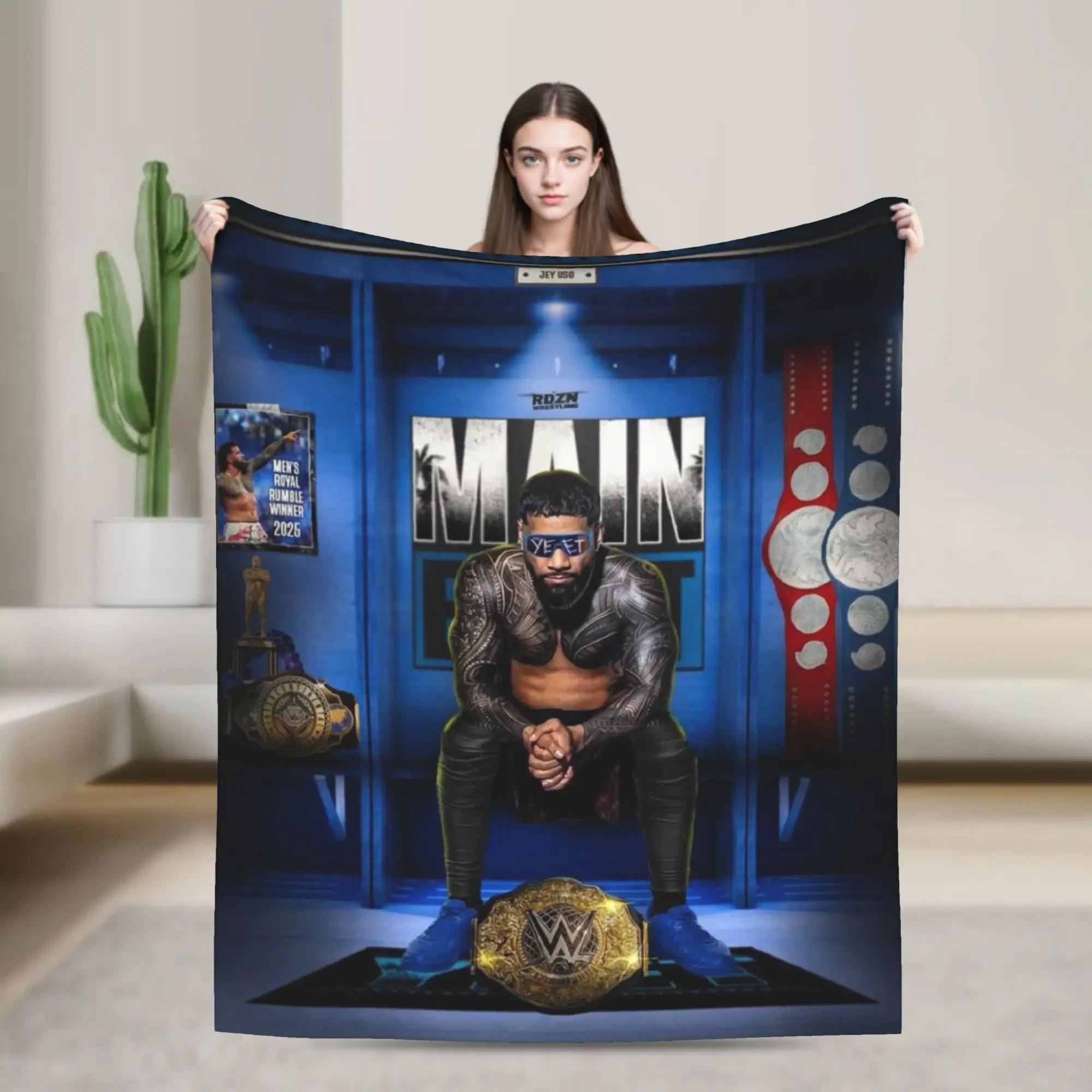jey uso yeet Wrestling Wrestler Blanket Multi-size Super Soft and Warm Throw Blankets for Couch Sofa and Bed
jey uso yeet Wrestling Wrestler Blanket Multi-size Super Soft and Warm Throw Blankets for Couch Sofa and Bed