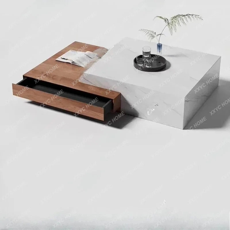 Living room home telescopic minimalist antique high-end rock slab retro style coffee table
Living room home telescopic minimalist antique high-end rock slab retro style coffee table