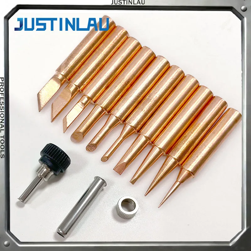 JUSTINLAU 10PCS Soldering Iron Tip Pure Copper 900M Soldering Iron Tip Sleeve Hot Bare Copper Soldering Iron Soldering Tool
JUSTINLAU 10PCS Soldering Iron Tip Pure Copper 900M Soldering Iron Tip Sleeve Hot Bare Copper Soldering Iron Soldering Tool