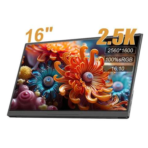 16inch 100% sRGB/144Hz/Touch/2.5k Portable Monitor Gaming Laptop Display with Type C Mini HDMI For PS/Steam/Deck/Switch/PC/Mac