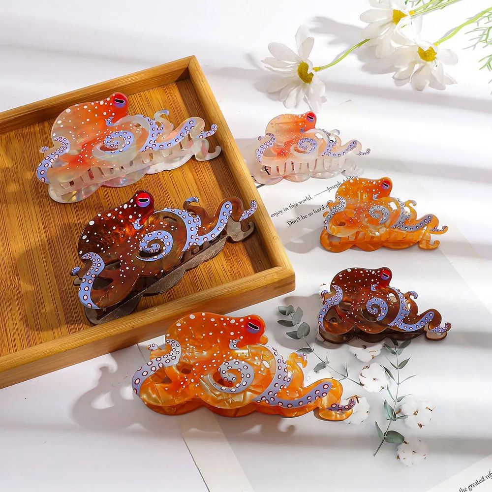 Colorful Octopus Hair Claw Summer Ocean Animal Series Eco-Friendly Hair Claw Clips Hair Accessories for Women Girls
Colorful Octopus Hair Claw Summer Ocean Animal Series Eco-Friendly Hair Claw Clips Hair Accessories for Women Girls