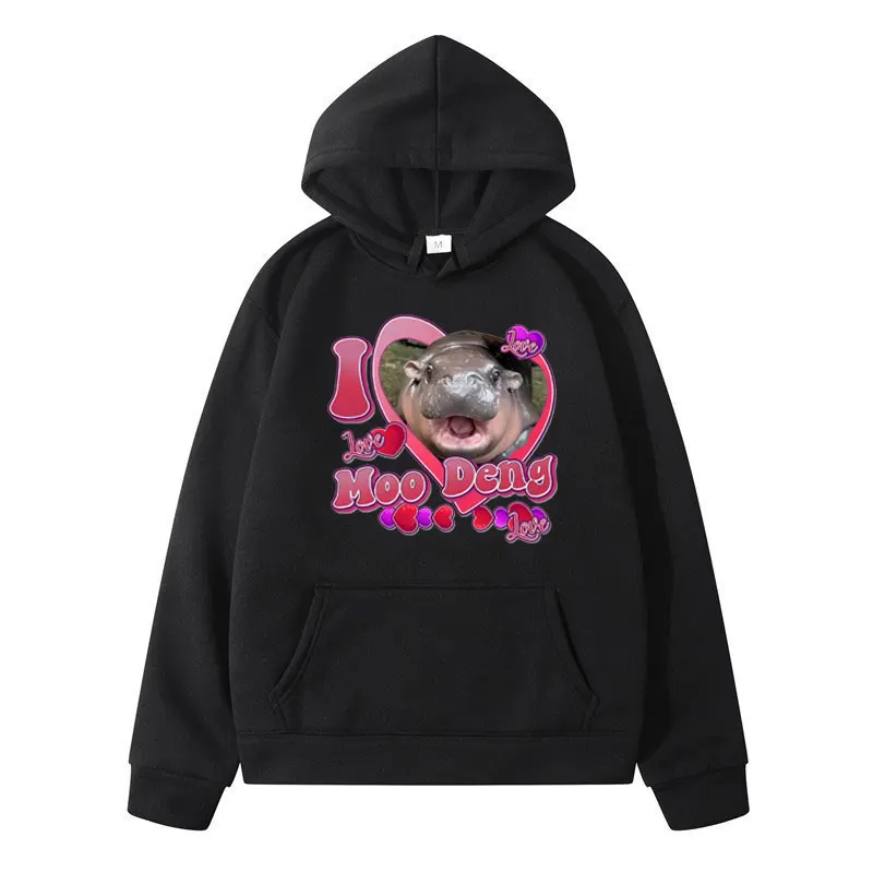 Funny I Love Moo Deng Baby Hippopng Graphic Print Hoodie Men Winter Fleece Fashion Vintage Sweatshirt Male Oversized Streetwear
Funny I Love Moo Deng Baby Hippopng Graphic Print Hoodie Men Winter Fleece Fashion Vintage Sweatshirt Male Oversized Streetwear