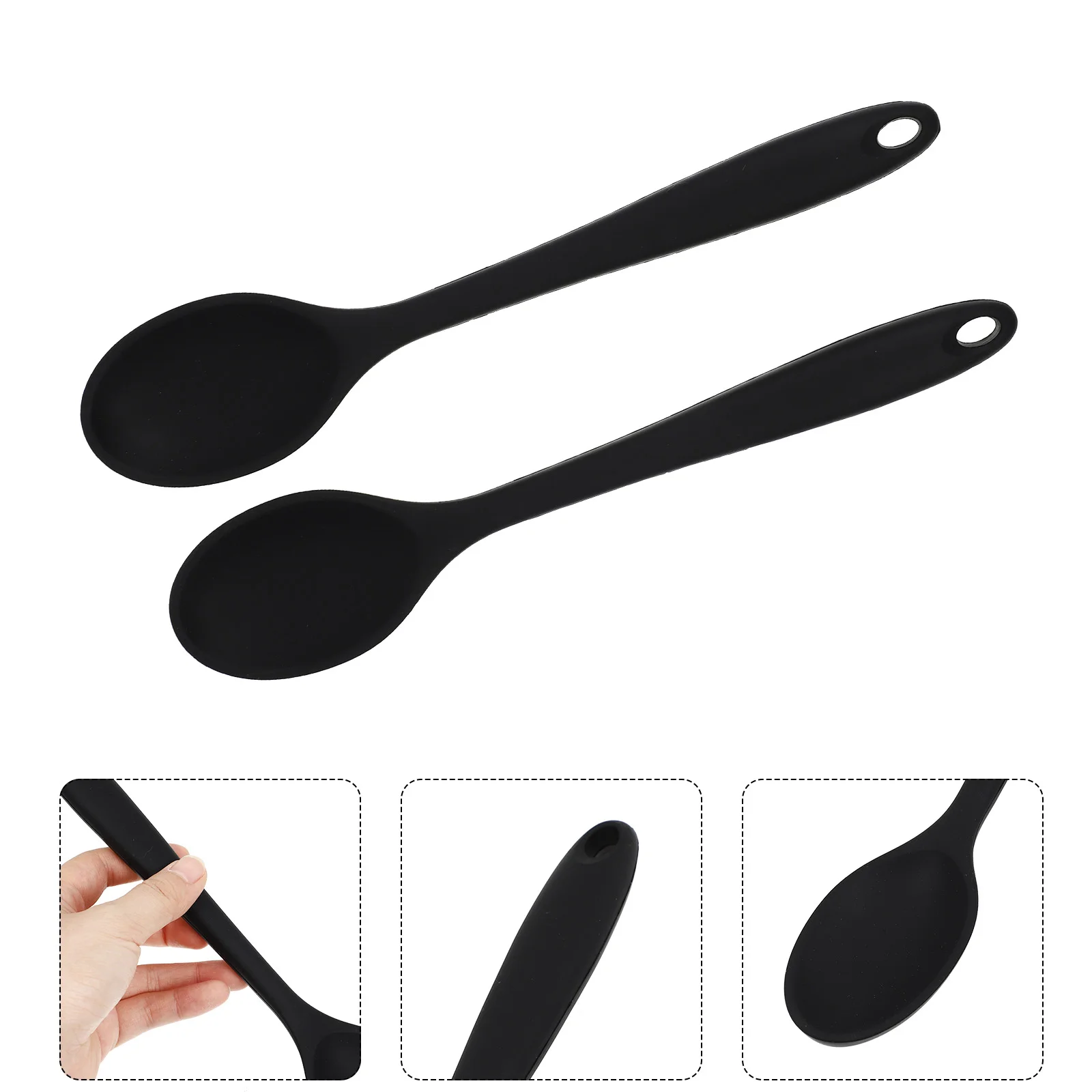 2 Pcs Ramen Spoon Silicone Salad Spoons Cooking Mini Kitchen Soup Tools Black Multipurpose Child
2 Pcs Ramen Spoon Silicone Salad Spoons Cooking Mini Kitchen Soup Tools Black Multipurpose Child
