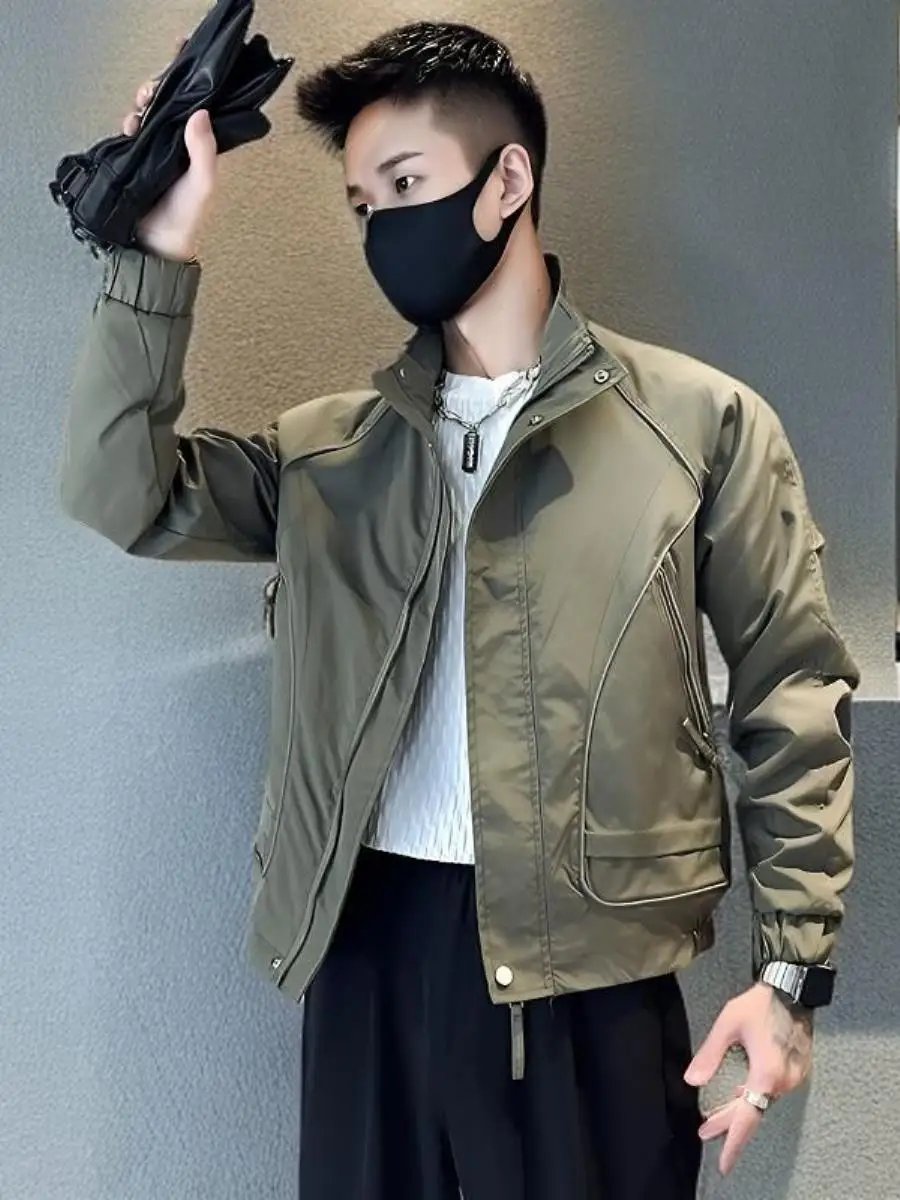 Casual ort Stand Collar Workwear Jaet Trendy Brand Spirit Guy Sle Spring Autumn Versatile Breathable Men's Faion Top
Casual ort Stand Collar Workwear Jaet Trendy Brand Spirit Guy Sle Spring Autumn Versatile Breathable Men's Faion Top
