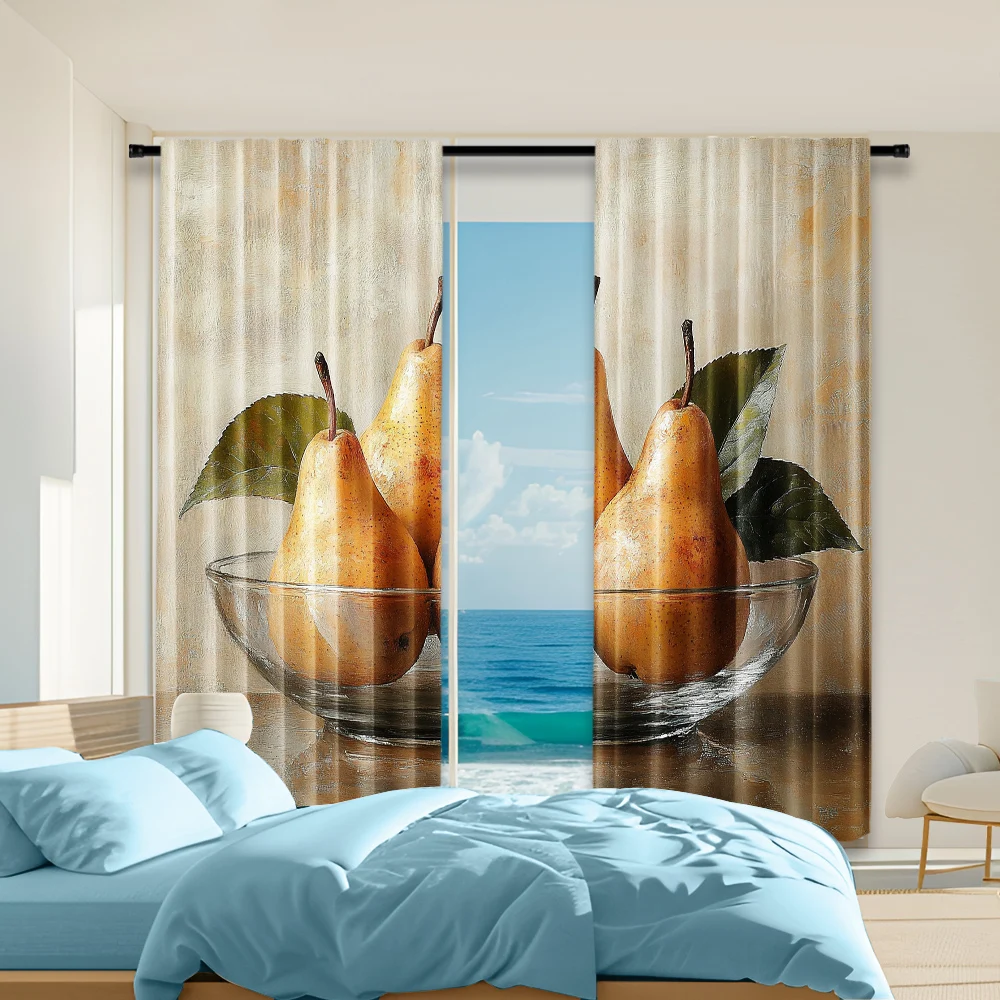 2 pcs, versatile polyester transparent curtains for home decoration Vintage style pear for use in bedrooms and living rooms
2 pcs, versatile polyester transparent curtains for home decoration Vintage style pear for use in bedrooms and living rooms