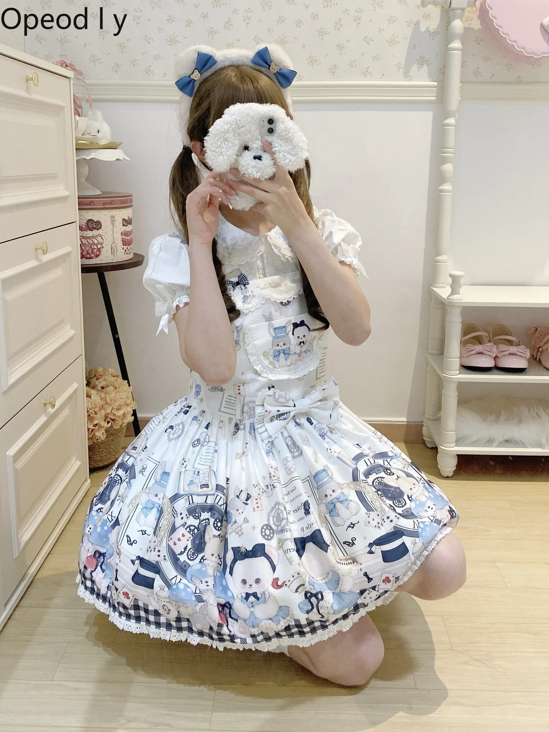 Cute Cartoon Bear Lolita Strap Dress 2025 Spring and Summer New Sweet Girl Bow High Waist Temperament Princess Lo Dress
Cute Cartoon Bear Lolita Strap Dress 2025 Spring and Summer New Sweet Girl Bow High Waist Temperament Princess Lo Dress