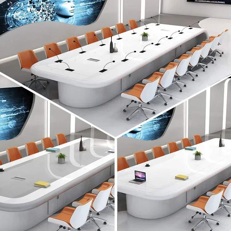 Painted conference table long table simple modern furniture white medium and large negotiation table conference room office desk
Painted conference table long table simple modern furniture white medium and large negotiation table conference room office desk