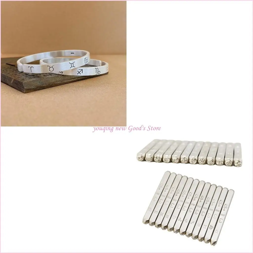 57QA 12Pcs Metal Stamping for Leather Seal Carving Craft Constellations Stamping
57QA 12Pcs Metal Stamping for Leather Seal Carving Craft Constellations Stamping