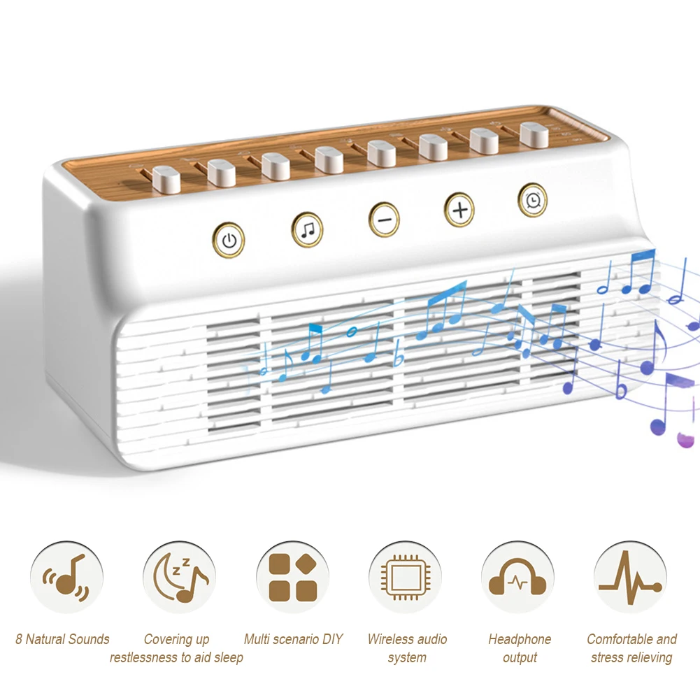 DIY White Noise Speaker with 8 Nature Sounds Portable BT Speaker Type-C Rechargeable White Noise Sleep Machines for Home Decor
DIY White Noise Speaker with 8 Nature Sounds Portable BT Speaker Type-C Rechargeable White Noise Sleep Machines for Home Decor